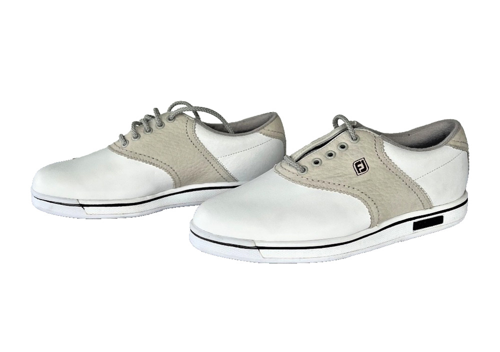 FootJoy Cape Cod Women's Golf Shoes Size 5 M White Beige Spikeless SoftSpikes